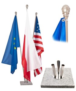 Podstawa do flag granitowa 3 - ramienna (Stojak flagowy)