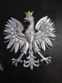 Orzeł odlew srebrzony ze złotymi dodatkami 30x35