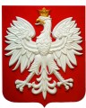 Godło RP z  gipsu -  rozmiar 27,5 cm x 24 cm