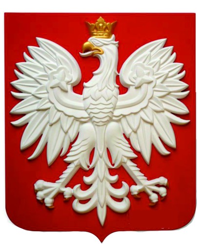 Godło RP z  gipsu -  rozmiar 27,5 cm x 24 cm