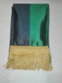 Szarfa zielono-czarna  do pocztu górniczego atłas 20x14 cm