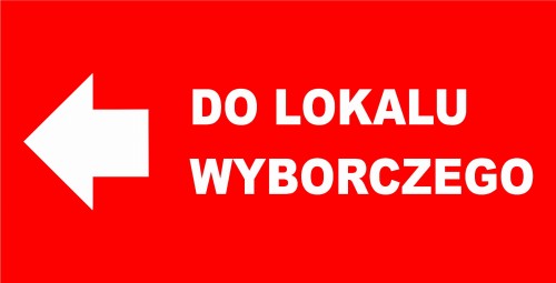 Tablica Lokal Wyborczy Na lewo
