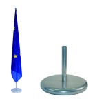 Stojak do flagi gabinetowy 1 ramienny  srebrny