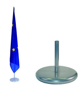 Stojak do flagi gabinetowy 1 ramienny  srebrny