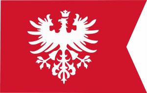 Flaga Powstania Wielkopolskiego z orłem w koronie 150x100cm