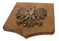 Godło mosiądzowane  na desce bukowej 40x45