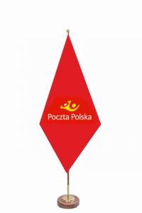 Flaga z logo 180x120 cm satyna podwójna