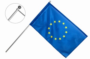 Flaga Unii Europejskiej  z masztem poprzecznym 