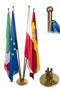 Stojak do flagi gabinetowy 4 ramienny  połysk  
