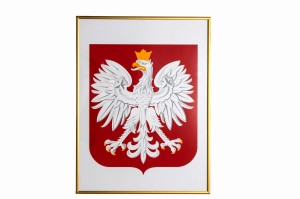 Godło RP złota rama 40x30 cm 