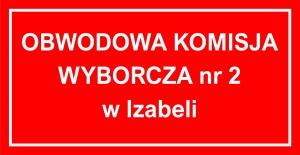Tablica Komisja Wyborcza 60x30 cm