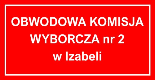 Tablica Komisja Wyborcza 60x30 cm