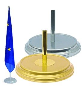 Stojak do flagi gabinetowy 1 ramienny  złoty fi35cm