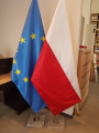 Polska flaga 120x80 cm podwójna satyna