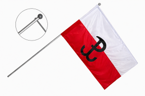 Polska Walcząca flaga (BEZ MASZTU) zapas do masztu z ramieniem poprzecznym 