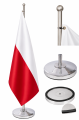 Stojak flagowy srebrny 1 ramienny niklowany