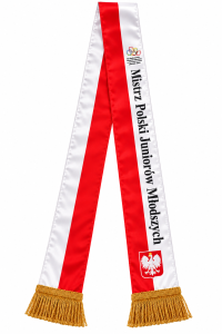 Szarfa z napisem biało-czerwona