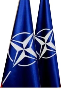 NATO flaga 150x90 cm satyna podwójna