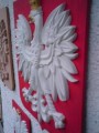 Godło RP z  gipsu -  rozmiar 27,5 cm x 24 cm