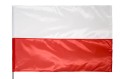 Flaga Polski 110x70 na drzewiec stylon