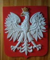 Godło RP z  gipsu -  rozmiar 27,5 cm x 24 cm