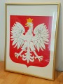 Godło RP złota rama 40x30 cm 