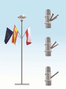 uchwyt na  flagi słupowy  1 ramienny 