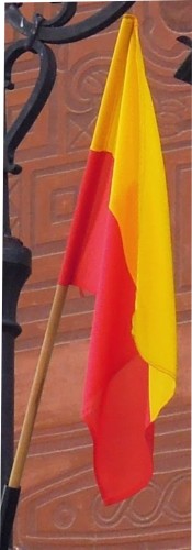 Flaga Warszawy 110x70 na drzewiec 