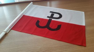 Polska Walcząca flaga na samochód