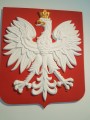 Godło RP z  gipsu  rozmiar 21 cm x 18,5 cm